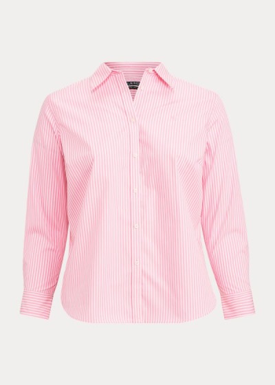 Camisa Ralph Lauren Easy Care Striped Algodão Mulher 48075-NBYW